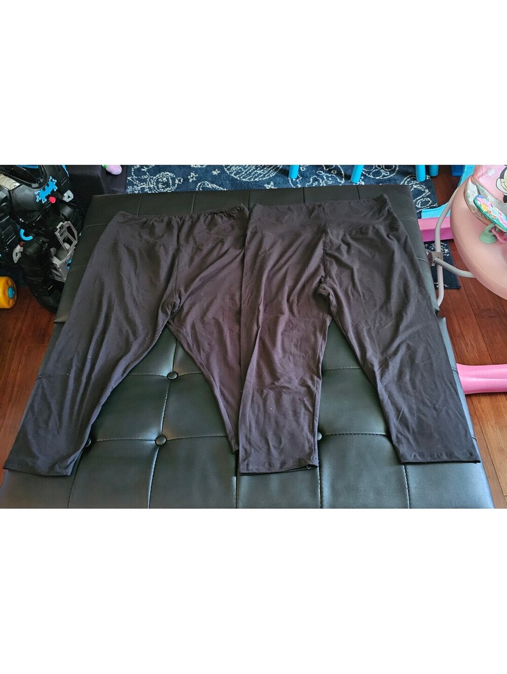 Womens xxl 2x capri leggings black euc